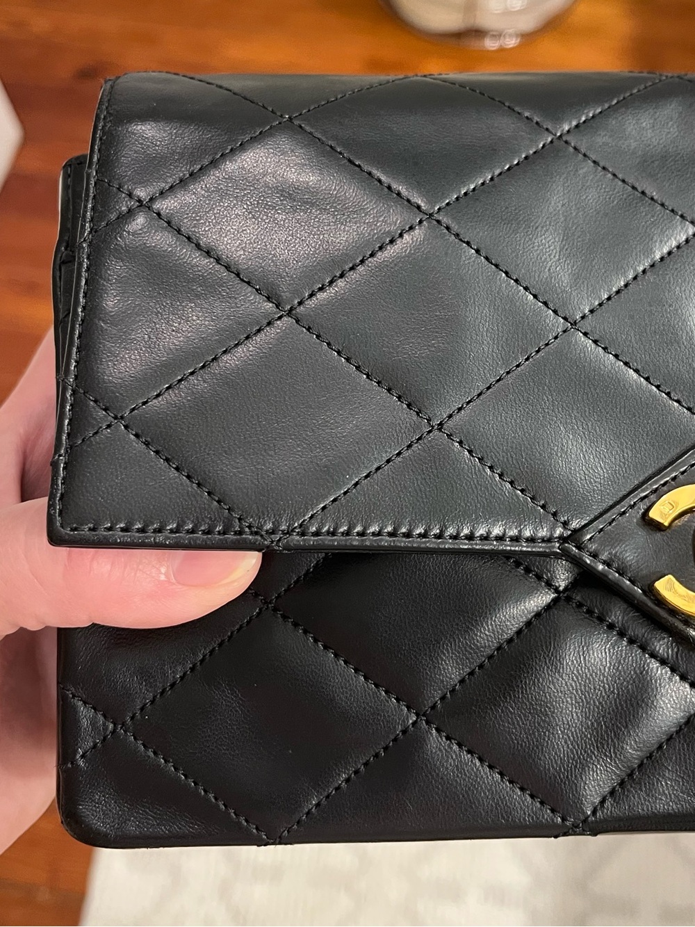 Vintage Chanel O-Series Quilted Lambskin Envelope Single Flap Bag - Picture 15 of 16